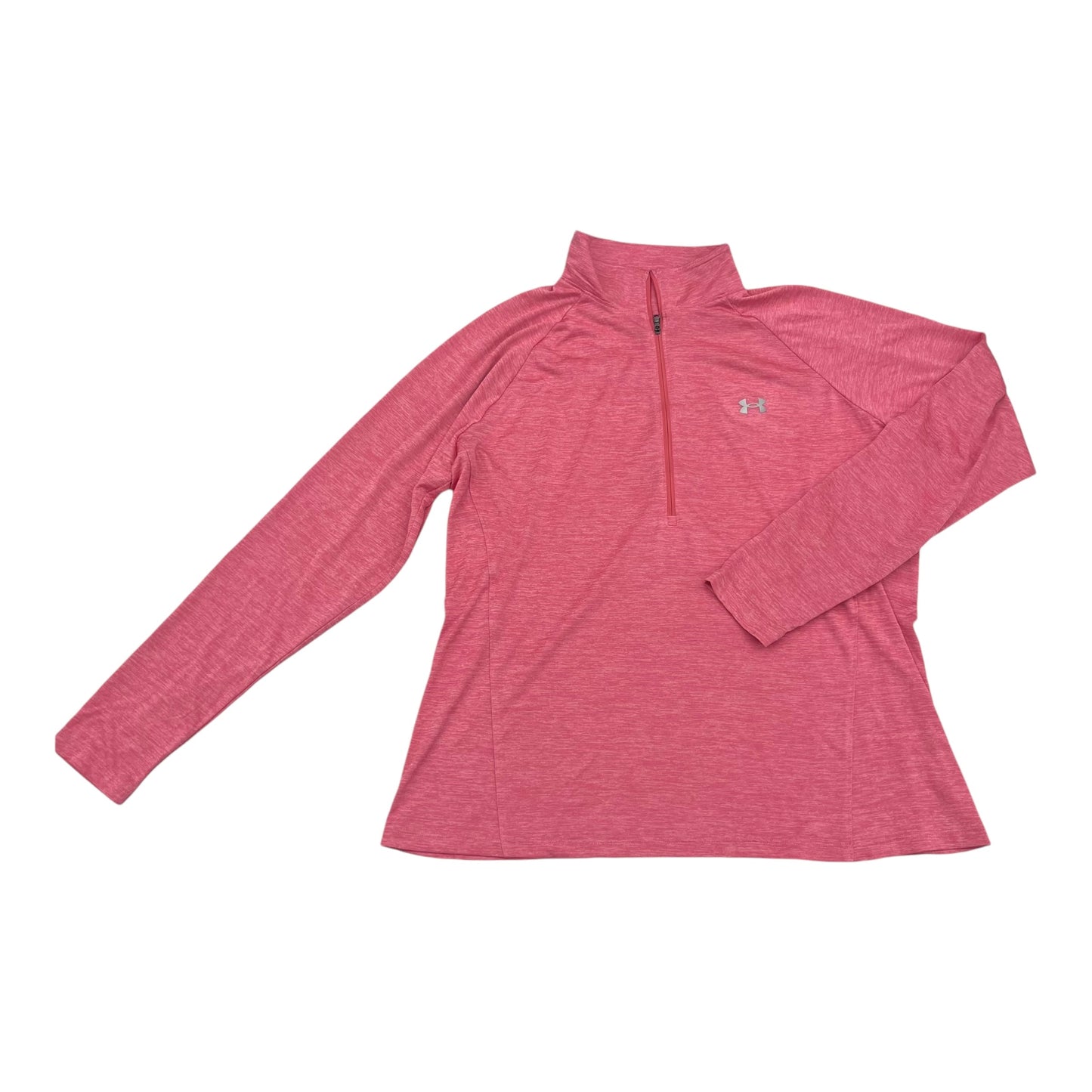 Athletic Top Ls Collar By Under Armour In Pink, Size:2X