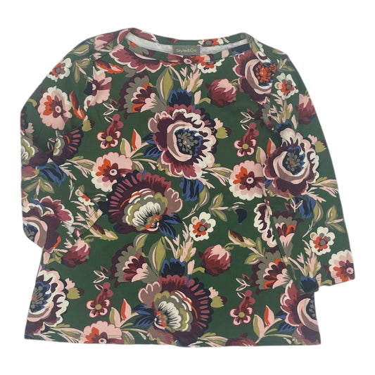 Top 3/4 Sleeve By Style And Company In Floral Print, Size:M