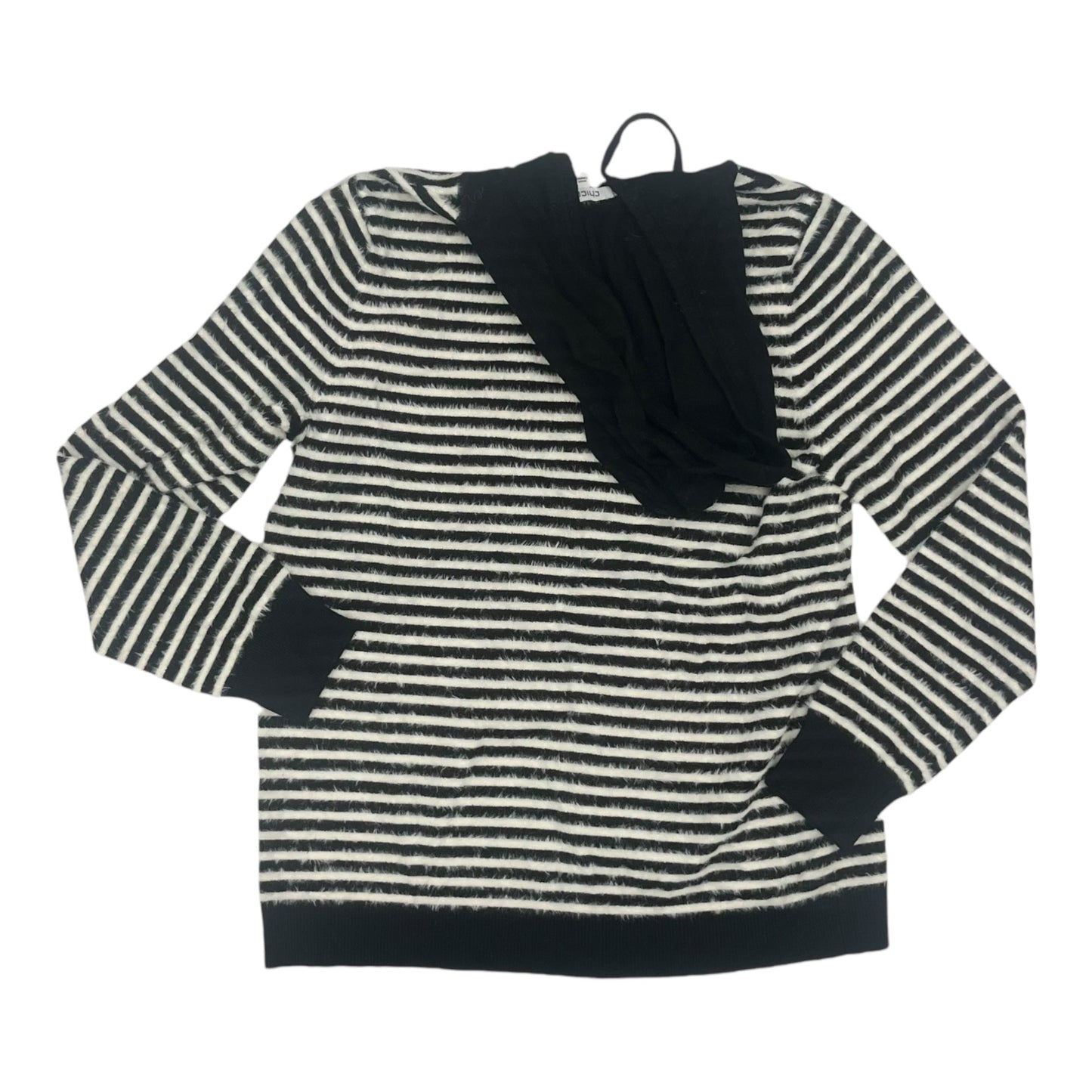 Sweater By Chicos In Black & White, Size:M