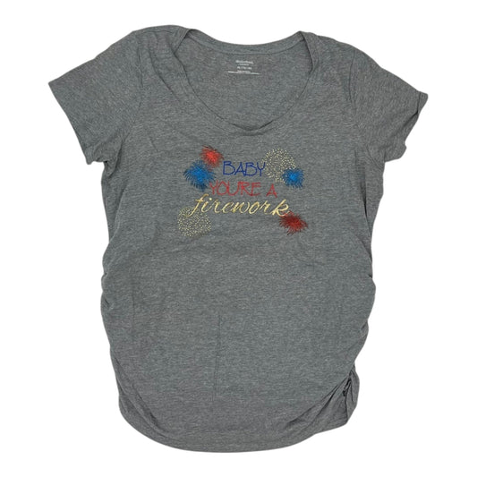 Mat Top Ss By Motherhood In Grey, Size:Xl