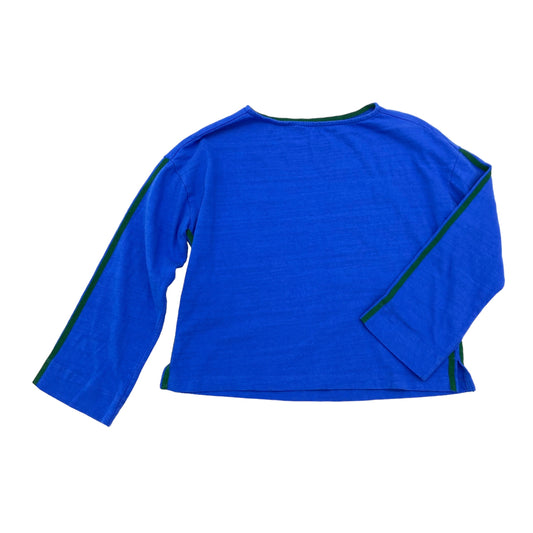 BLUE & GREEN TOP LS by LOFT Size:M