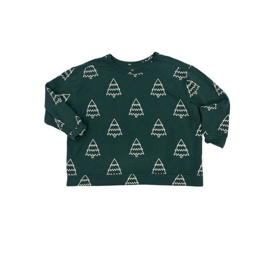 Sweatshirt Crewneck By Clothes Mentor In Green, Size:2X