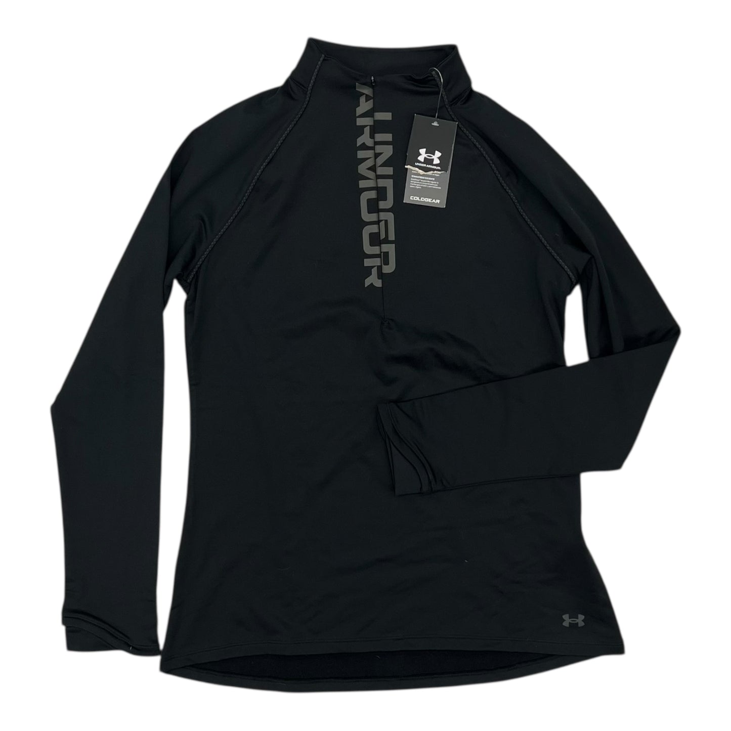 Athletic Top Ls Collar By Under Armour In Black, Size:L