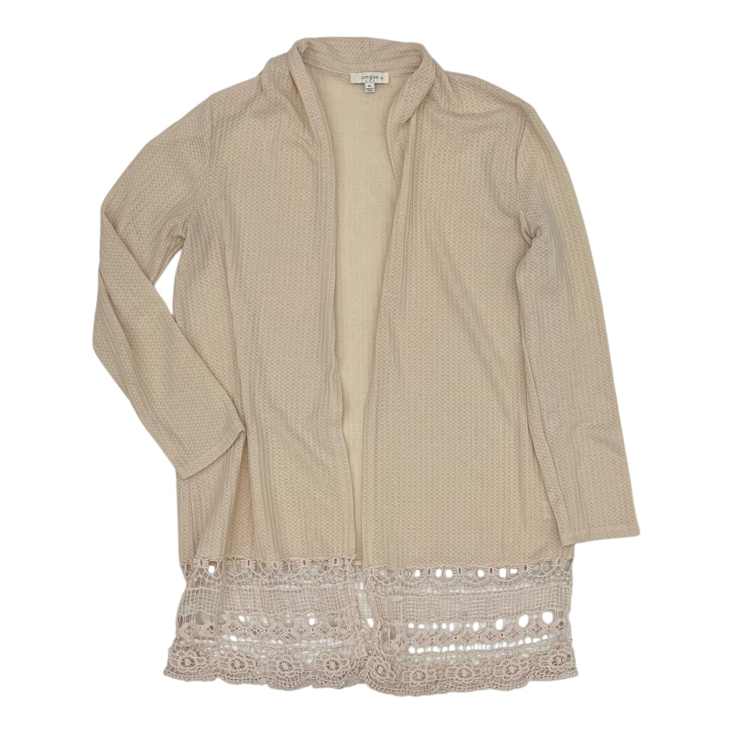 Cardigan By Umgee In Cream, Size:Xl