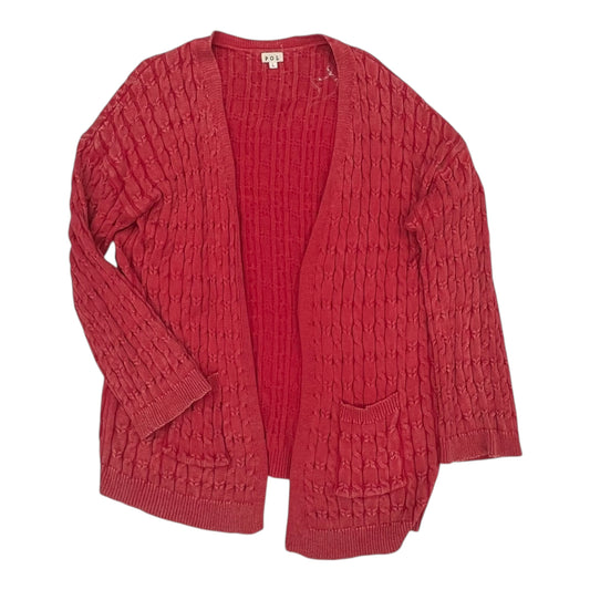 Sweater Cardigan By Pol In Red, Size:L