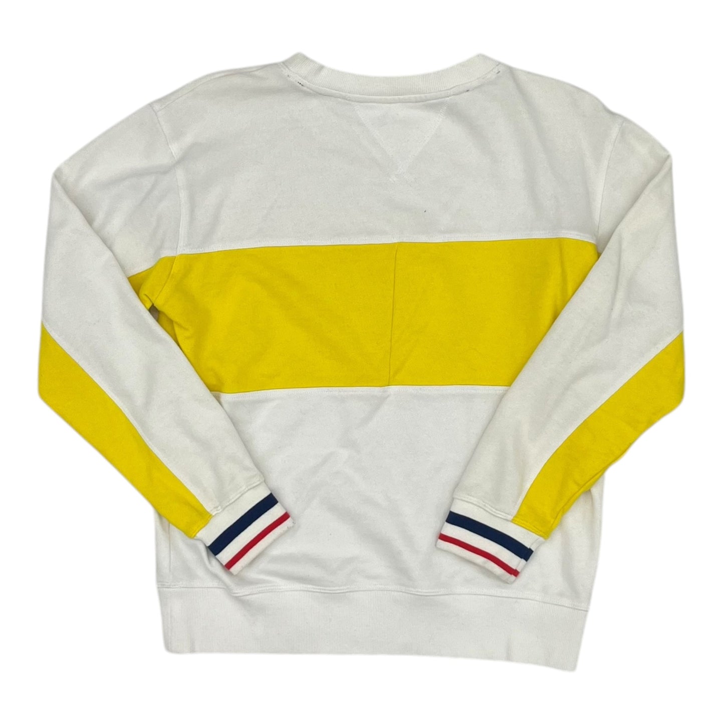 Sweatshirt Crewneck By Tommy Hilfiger In White & Yellow, Size:S