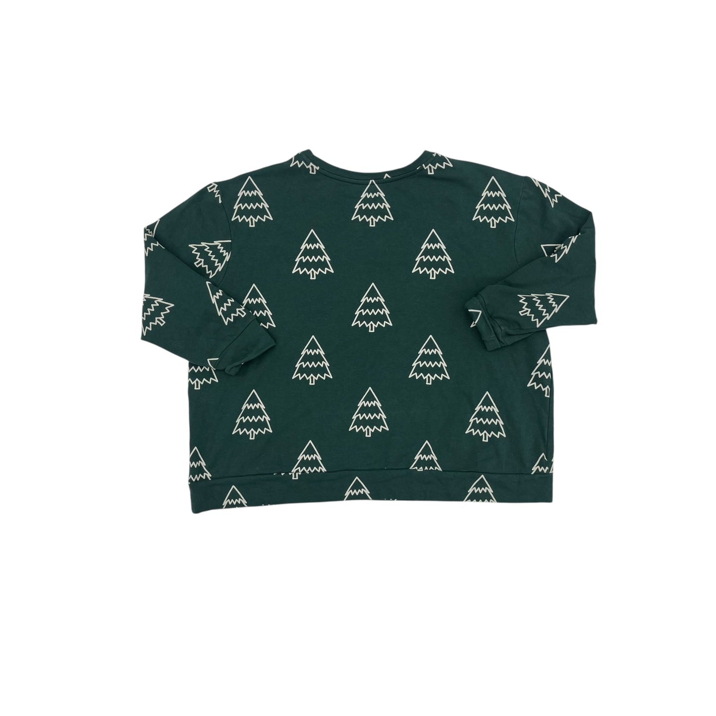 Sweatshirt Crewneck By Clothes Mentor In Green, Size:2X