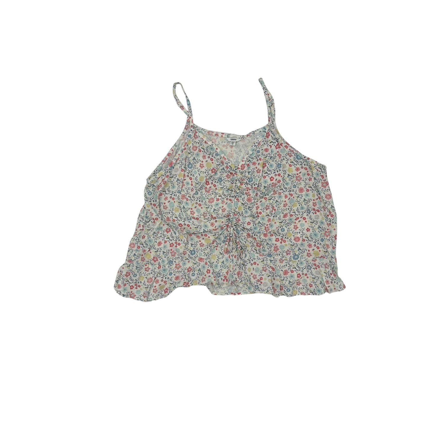 Blouse Sleeveless By Sonoma In Cream, Size:1X