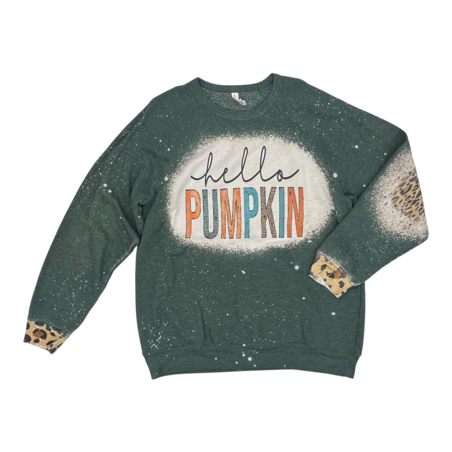 Sweatshirt Crewneck By Bella + Canvas In Green, Size:2X