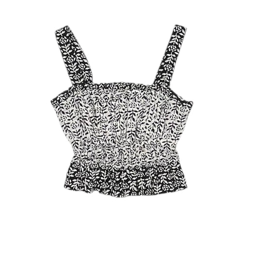 Blouse Ss By Loft In Black & White, Size:Xxs