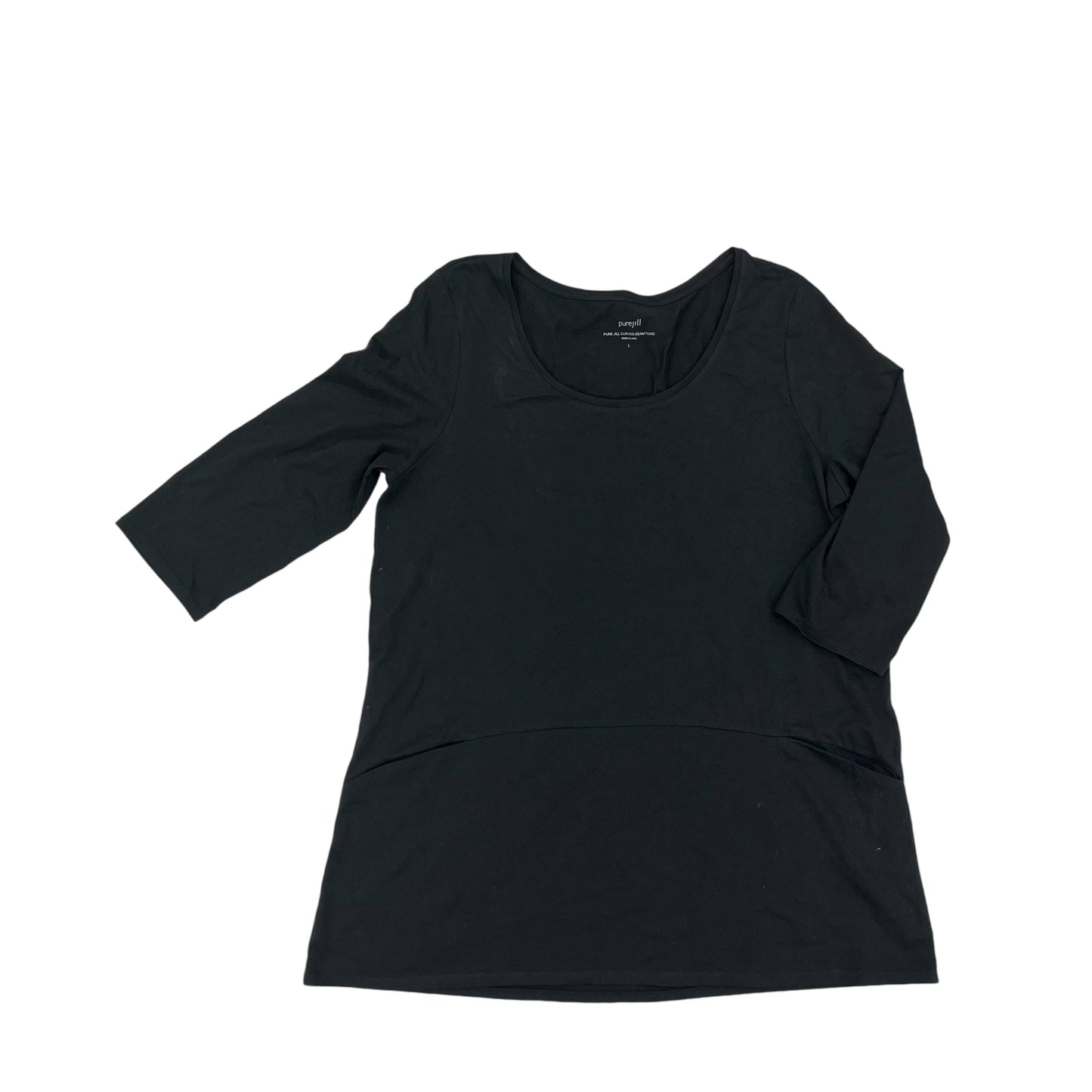 Tunic 3/4 Sleeve By Pure Jill In Black, Size:L