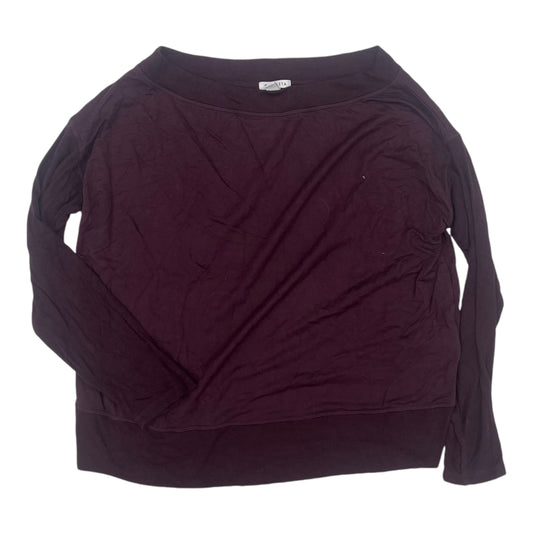 Athletic Top Ls Crewneck By Athleta In Maroon, Size:2X