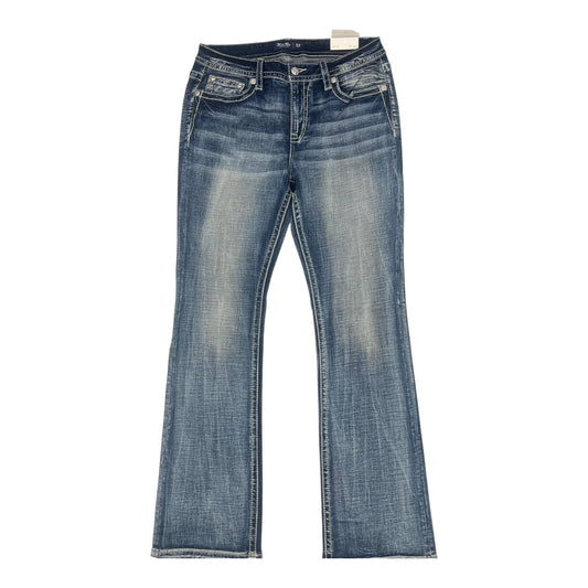 Jeans Boot Cut By Miss Me In Blue Denim, Size:14