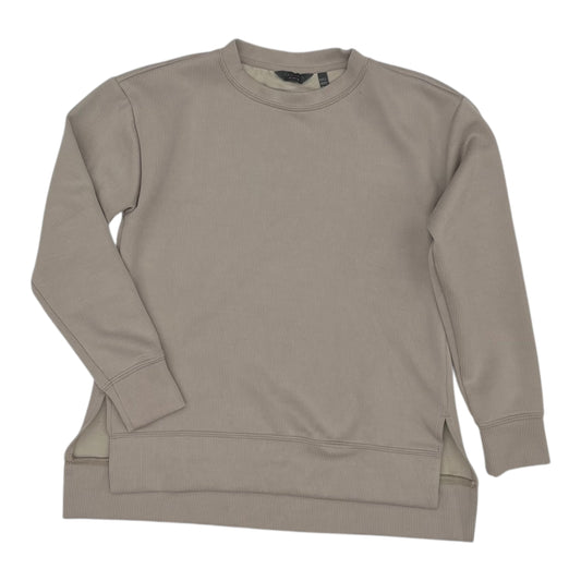 Athletic Sweatshirt Crewneck By Danskin In Tan, Size:Xs