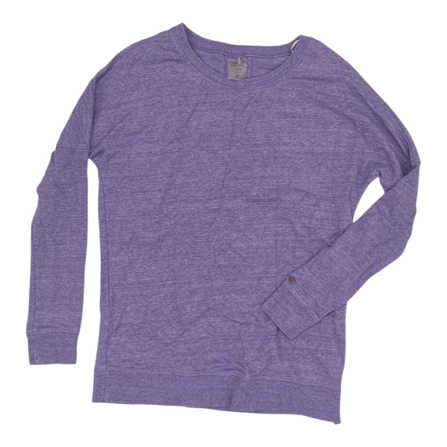 Athletic Top Ls Crewneck By Calia In Purple, Size:Xs