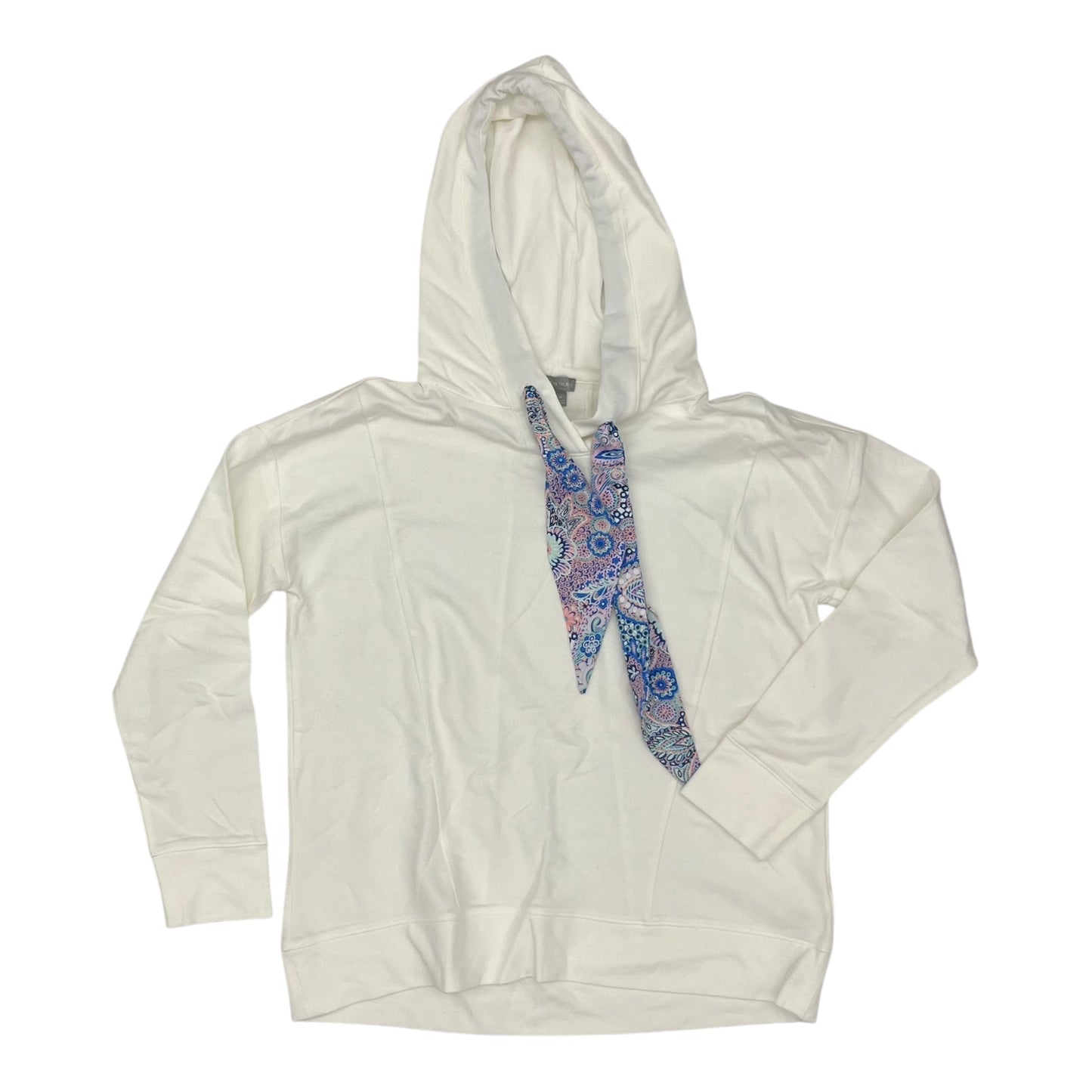 Sweatshirt Hoodie By Talbots In Cream, Size:M