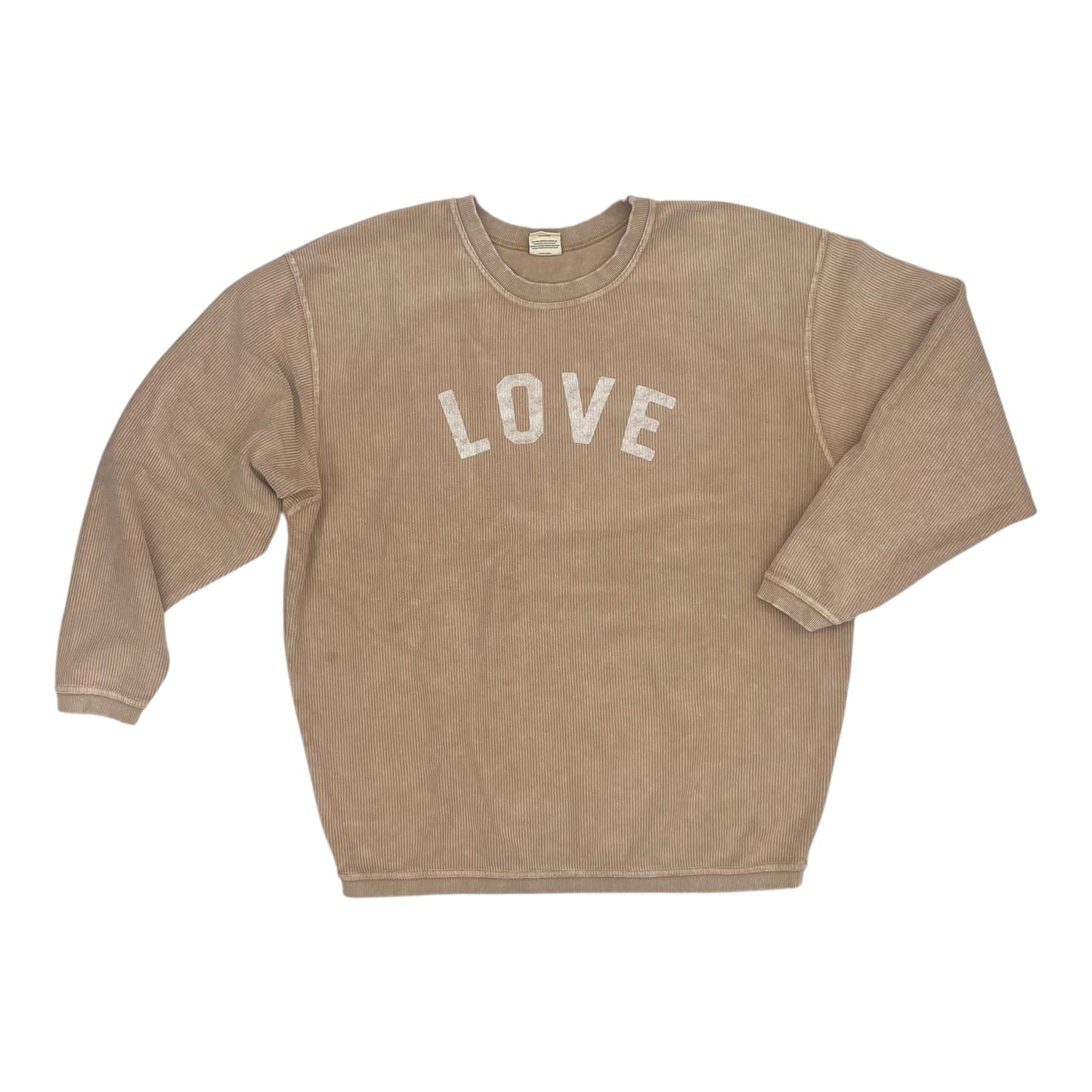 Sweatshirt Crewneck By Clothes Mentor In Tan, Size:L