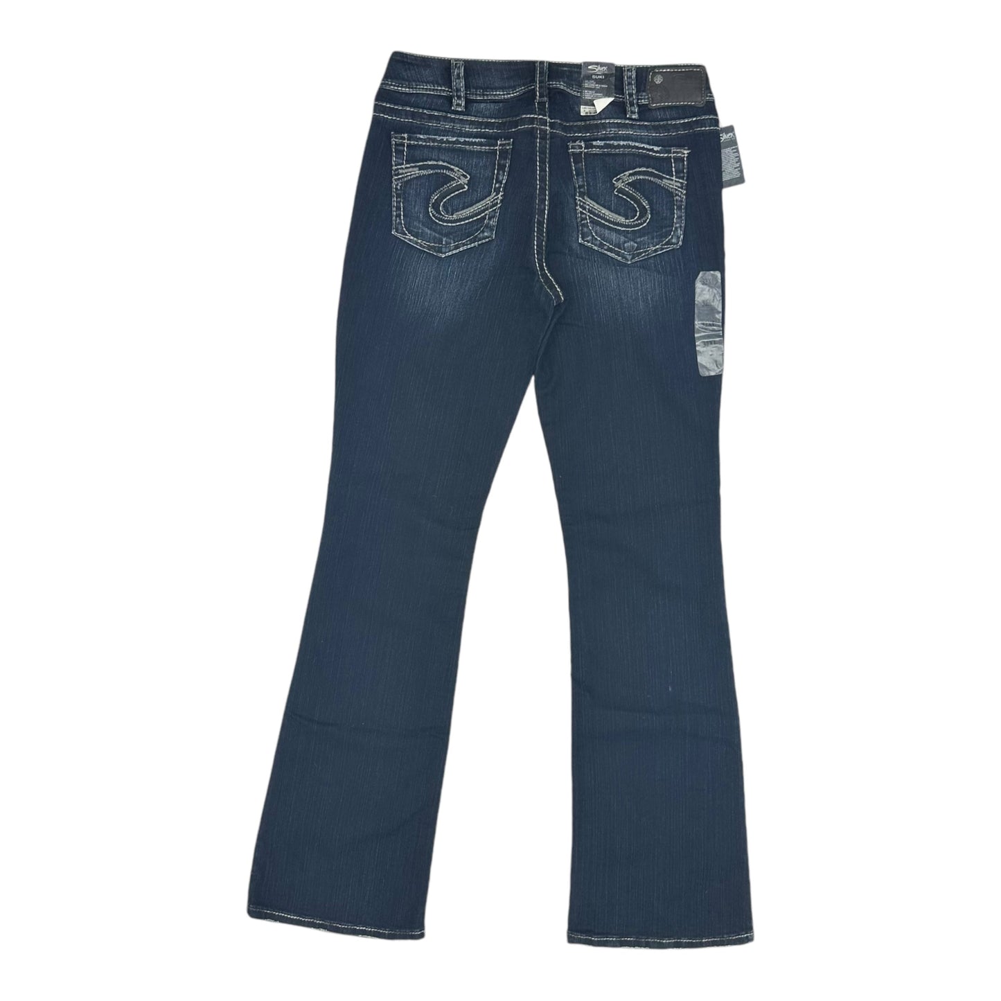 Jeans Boot Cut By Silver In Blue Denim, Size:14