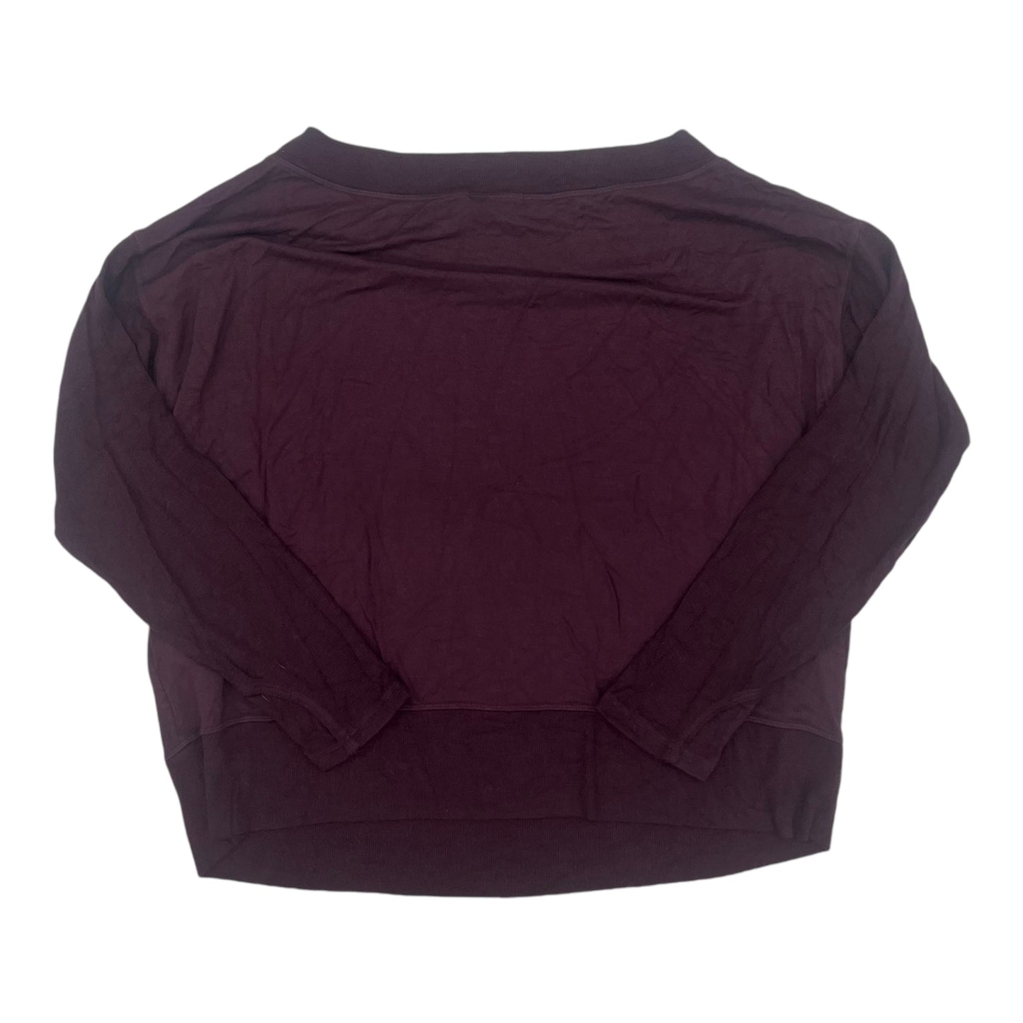 Athletic Top Ls Crewneck By Athleta In Maroon, Size:2X