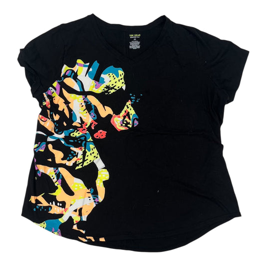 Athletic Top Ss By Tek Gear In Black, Size:2X