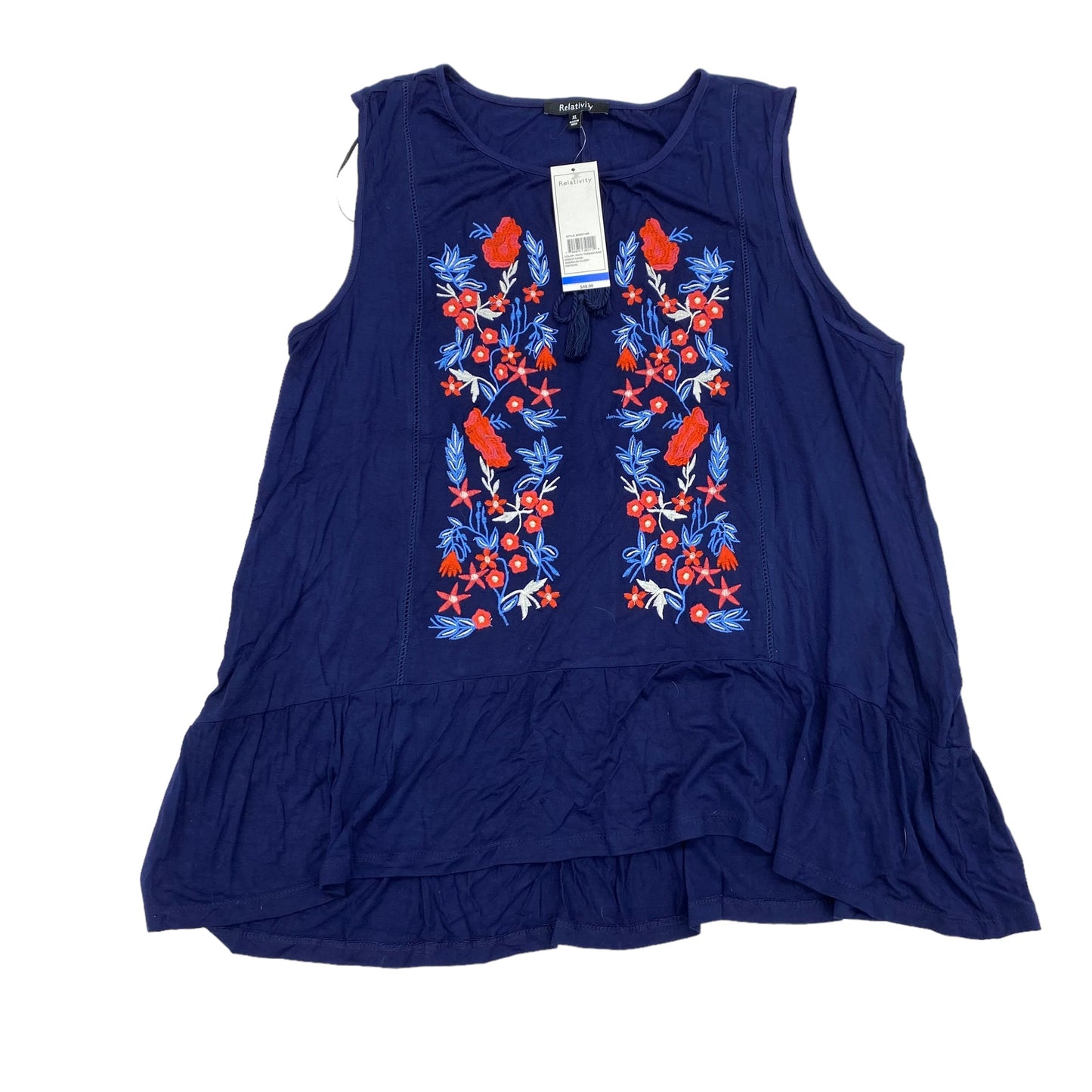 BLUE TOP SLEEVELESS by RELATIVITY Size:XL