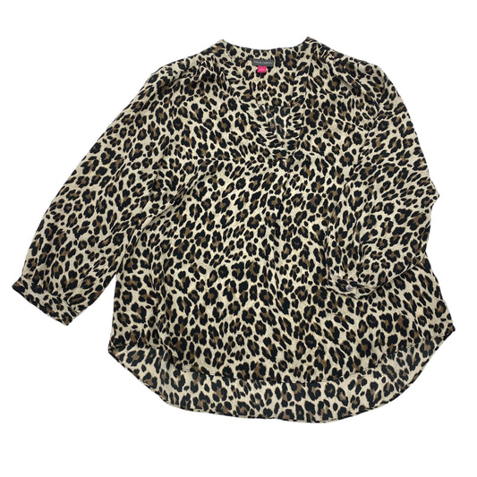 ANIMAL PRINT BLOUSE 3/4 SLEEVE by VINCE CAMUTO Size:L