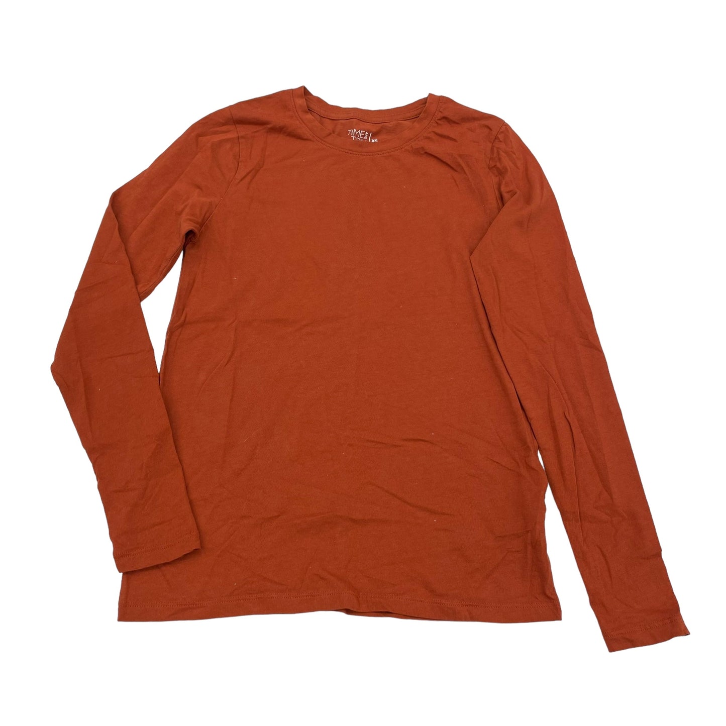 ORANGE TOP LS by TIME AND TRU Size:XS