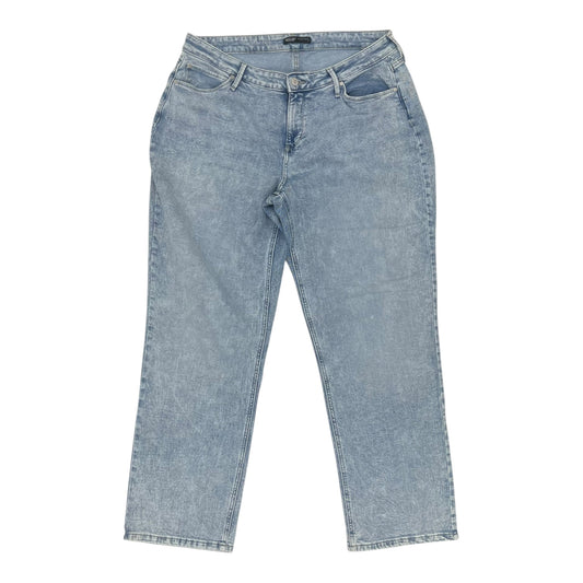 Jeans Straight By Simply Vera In Blue Denim, Size:12