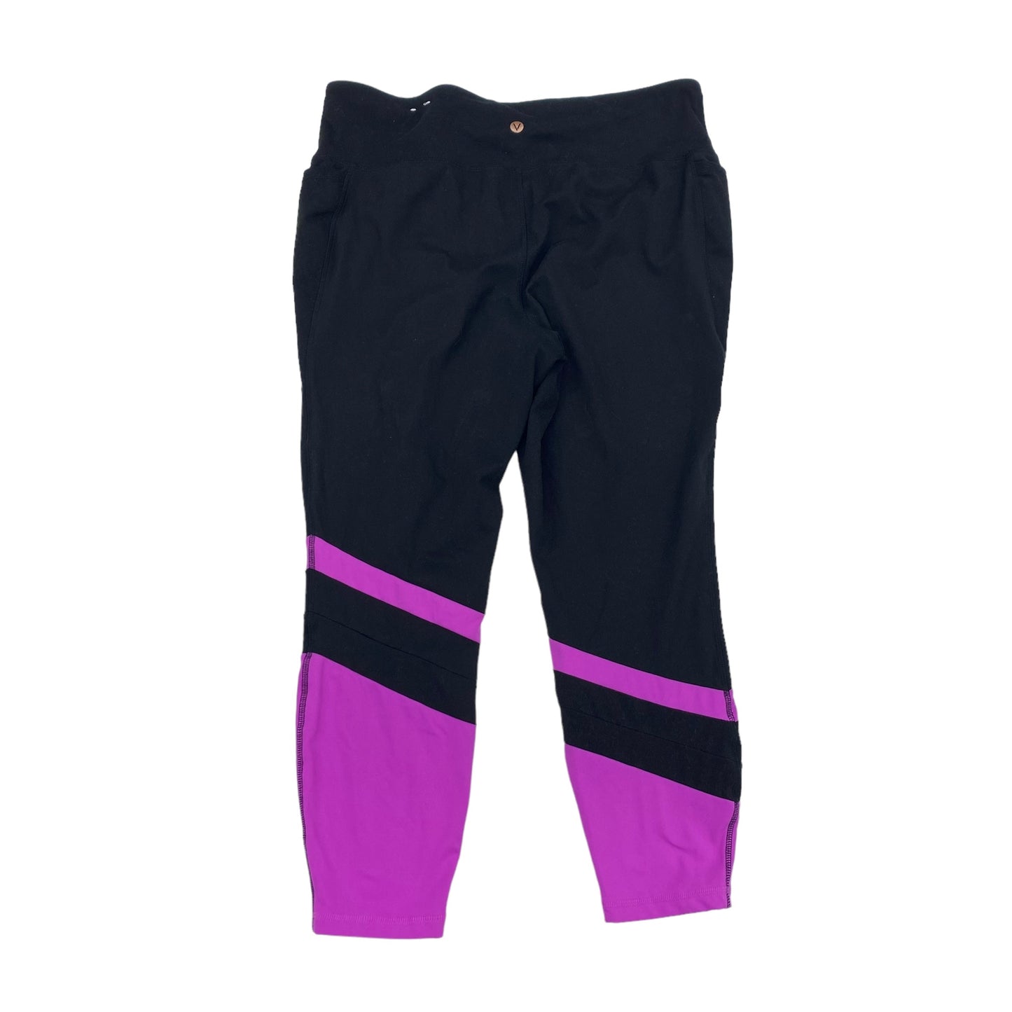 BLACK & PURPLE LIVI ACTIVE ATHLETIC LEGGINGS, Size 1X