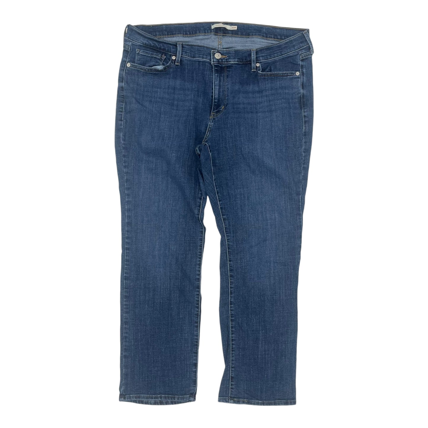 Jeans Straight By Levis In Blue Denim, Size:20