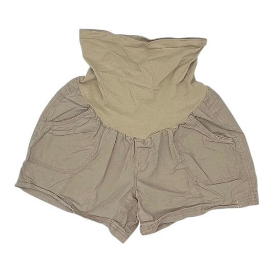 Mat Shorts By Motherhood In Tan, Size:L
