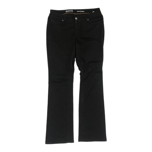 Jeans Boot Cut By Lee In Black Denim, Size:14