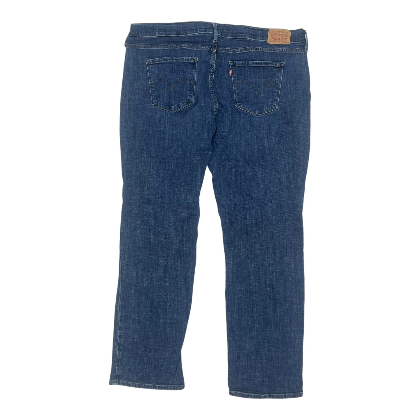 Jeans Straight By Levis In Blue Denim, Size:20