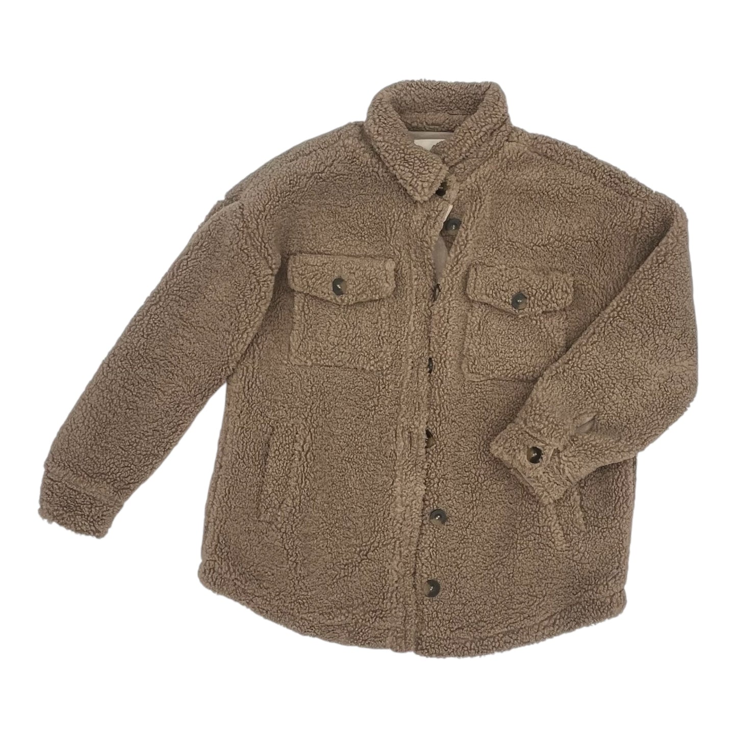 Jacket Faux Fur & Sherpa By Thread And Supply In Brown, Size:S