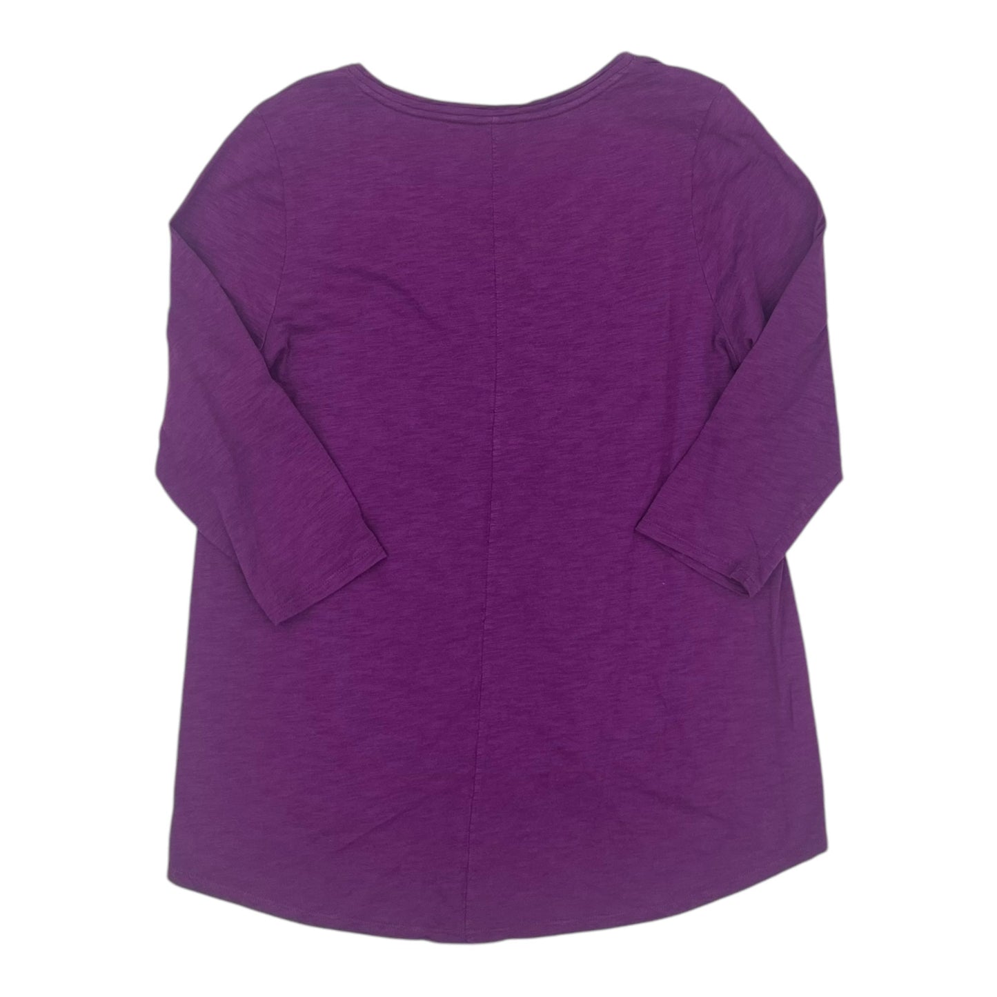 Top 3/4 Sleeve Basic By Chicos In Purple, Size:M