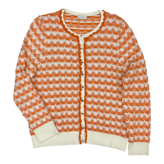 Cardigan By Charter Club In Orange, Size:Xl