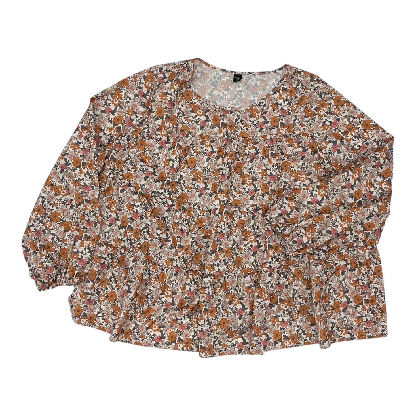 Top Ls By Shein In Floral Print, Size:3X