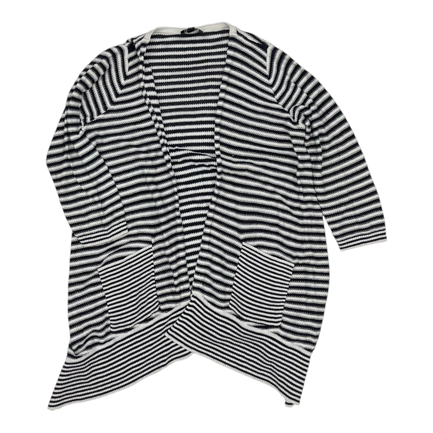 Cardigan By Limited In Blue & Cream, Size:S