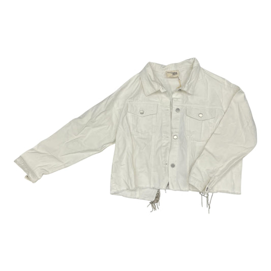 Jacket Denim By Savanna Jane In White Denim, Size:1X