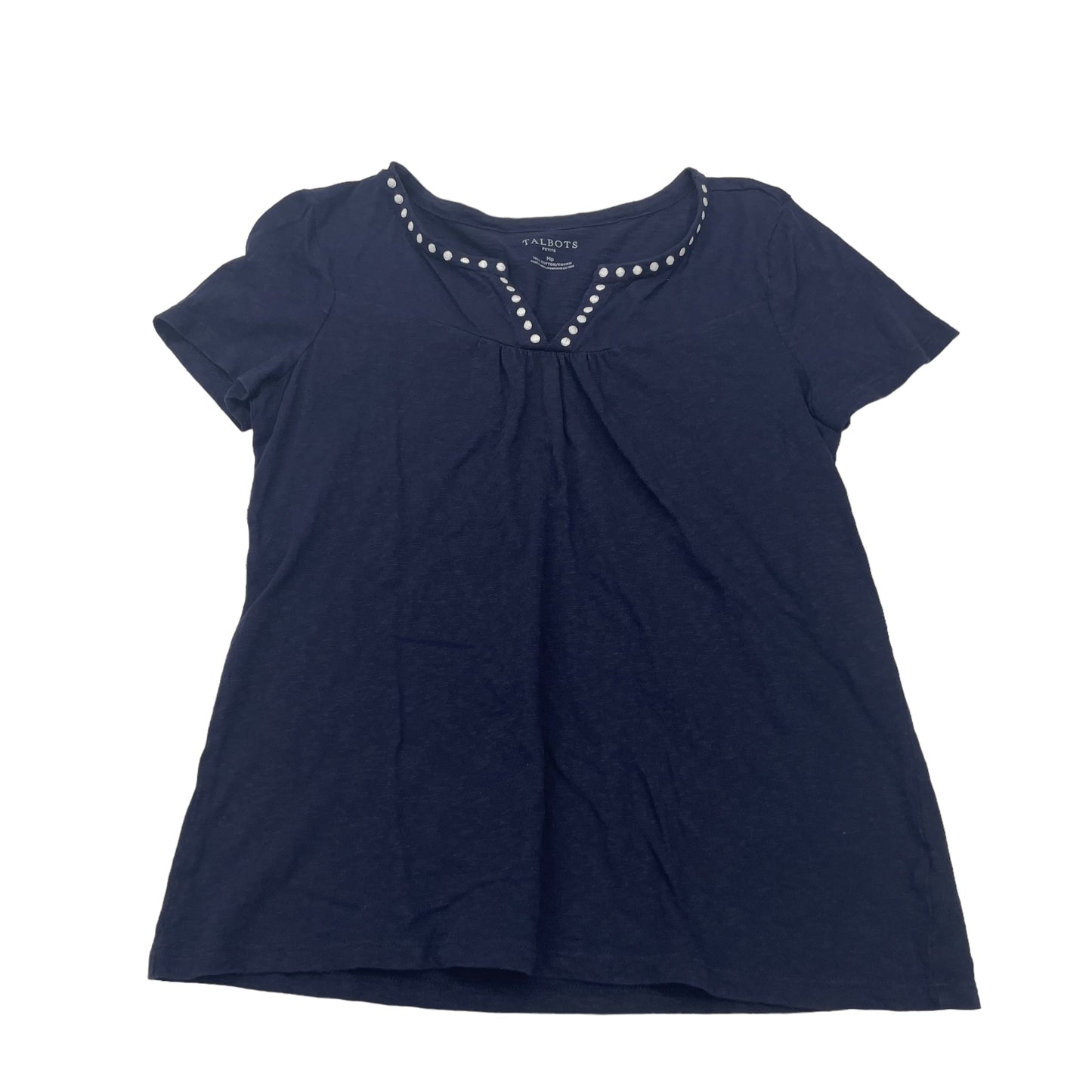 NAVY TOP SS by TALBOTS Size:PETITE  M