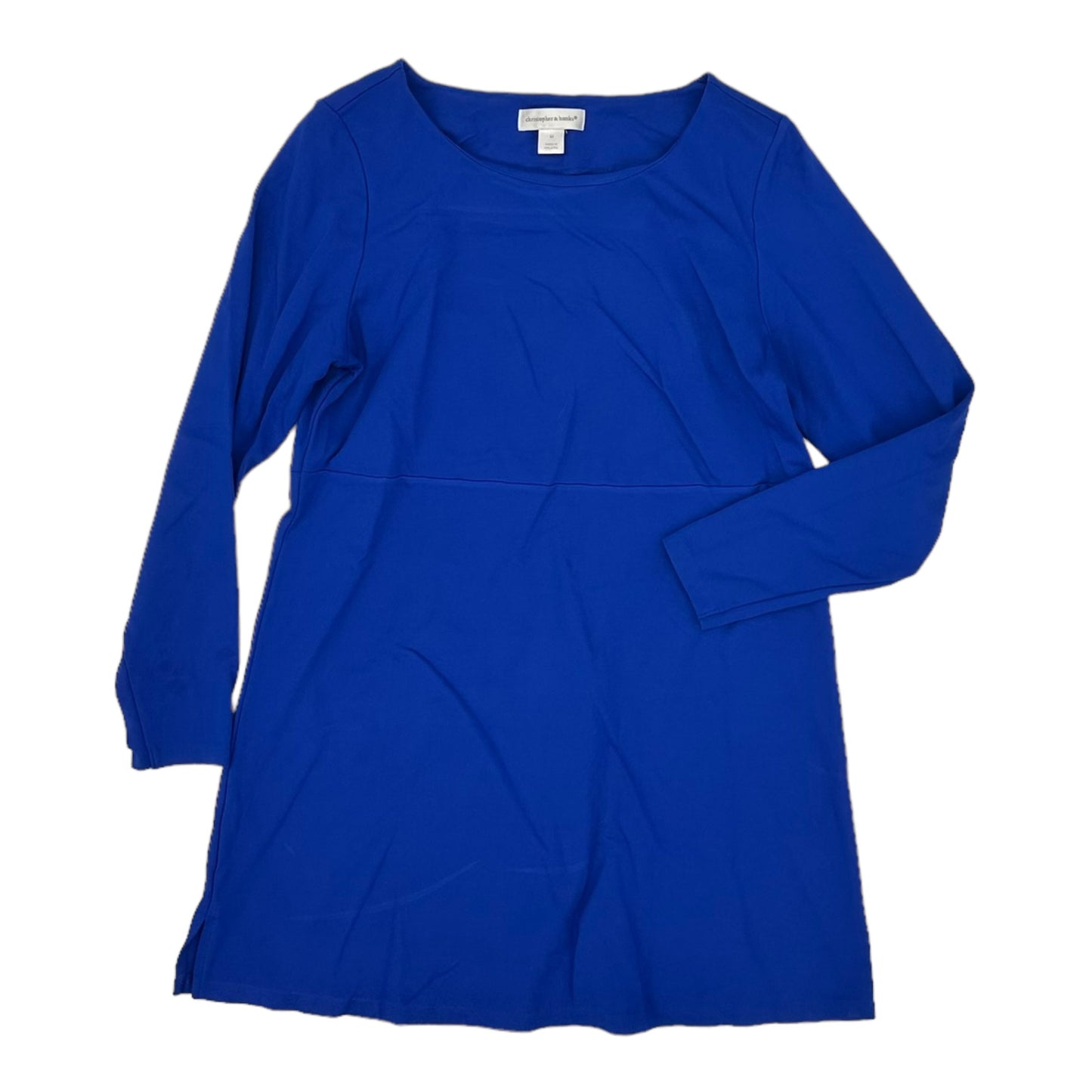 BLUE CHRISTOPHER AND BANKS TUNIC LS, Size M