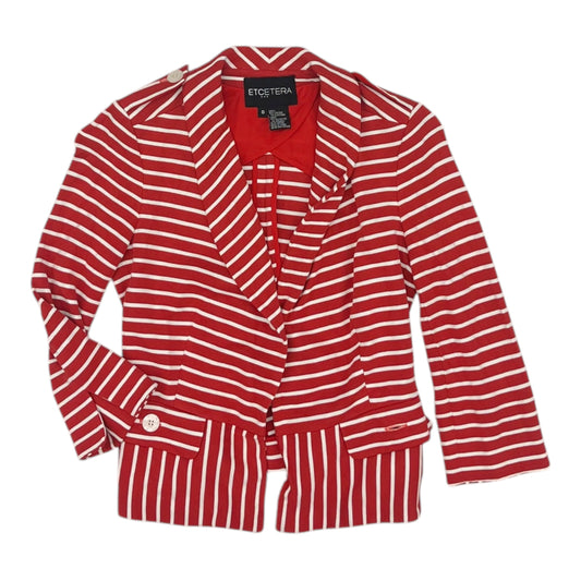 Blazer By Clothes Mentor In Red & White, Size:Xs