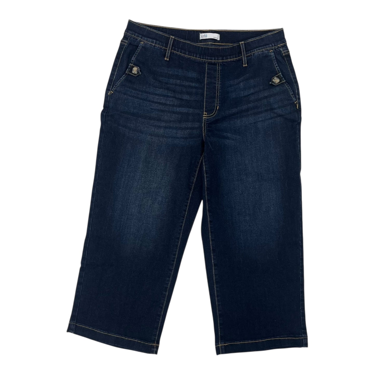 Jeans Cropped By Croft And Barrow In Blue Denim, Size:M