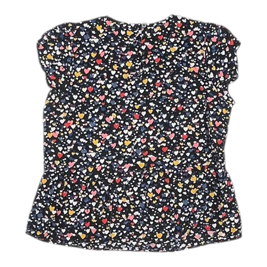Blouse Ss By Loft In Black, Size:Xsp