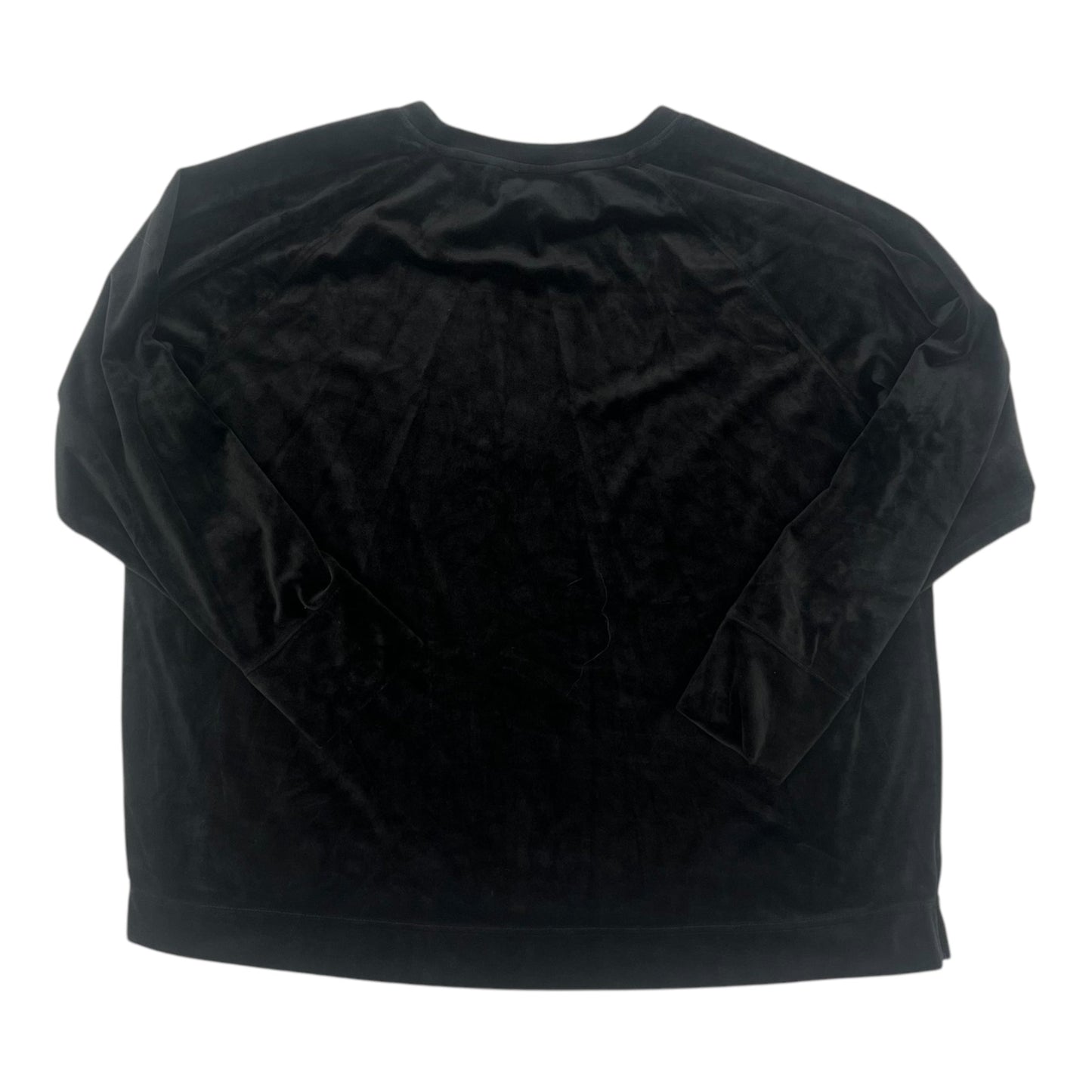 Top Ls By Time And Tru In Black, Size:Xxl