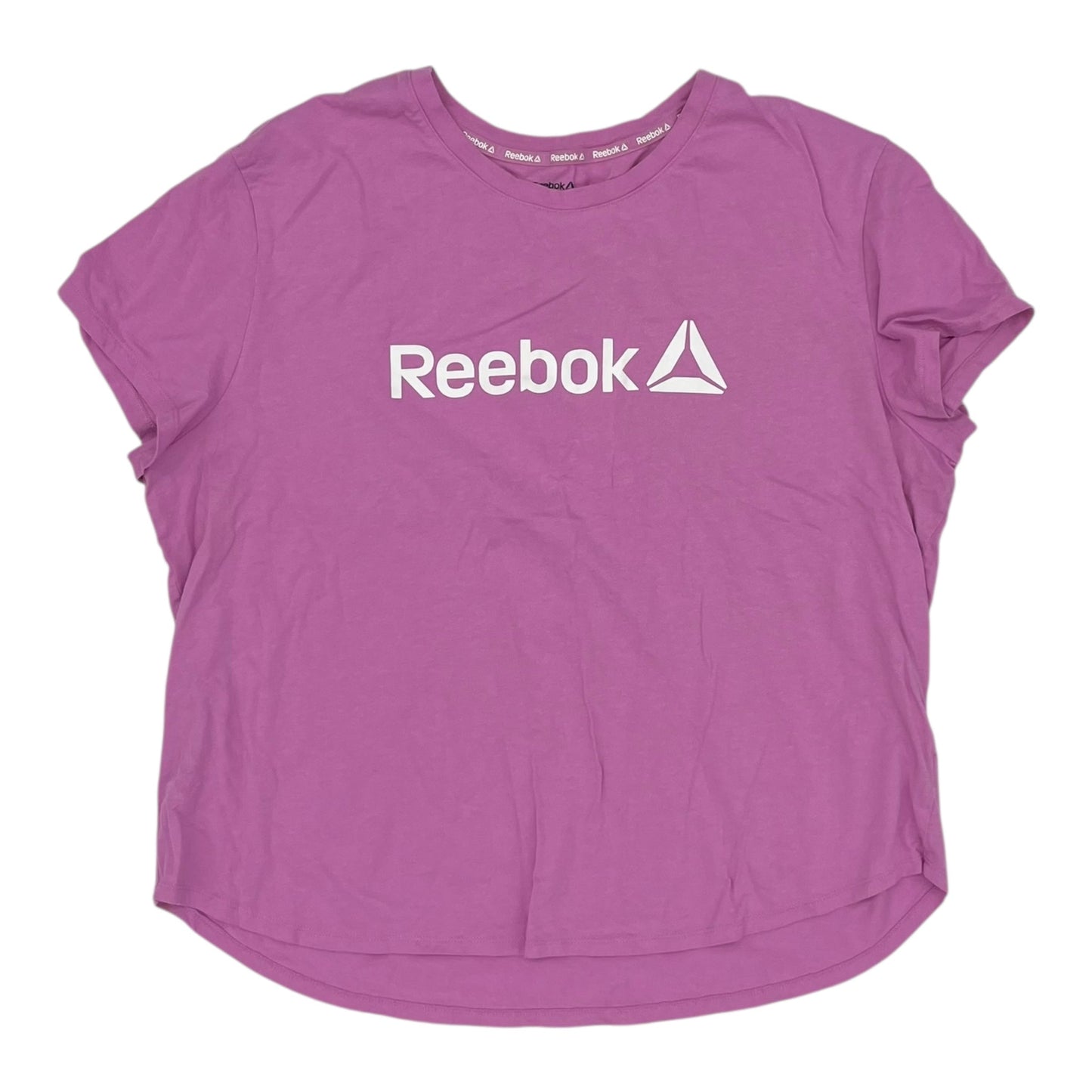 Athletic Top Ss By Reebok In Pink, Size:Xxl