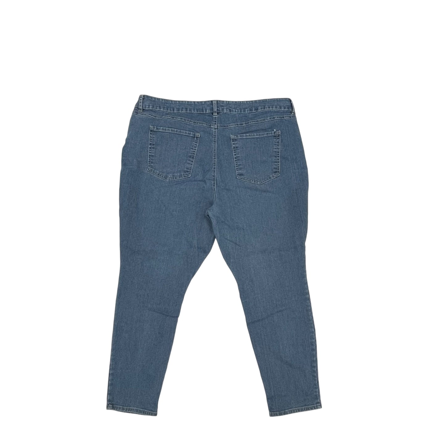 Jeans Skinny By D Jeans In Blue Denim, Size:22W