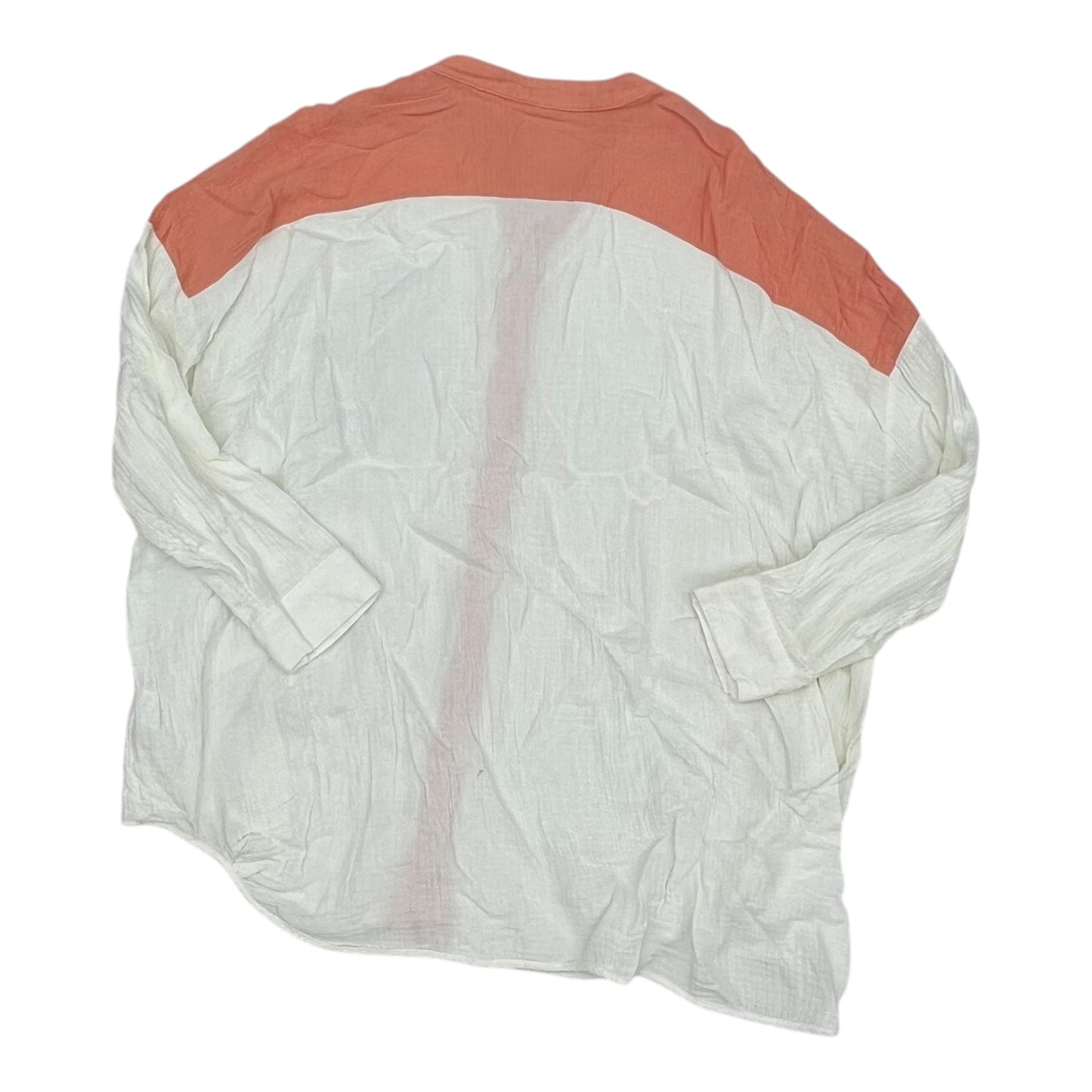 Top Ls By White Birch In Orange & White, Size:3X