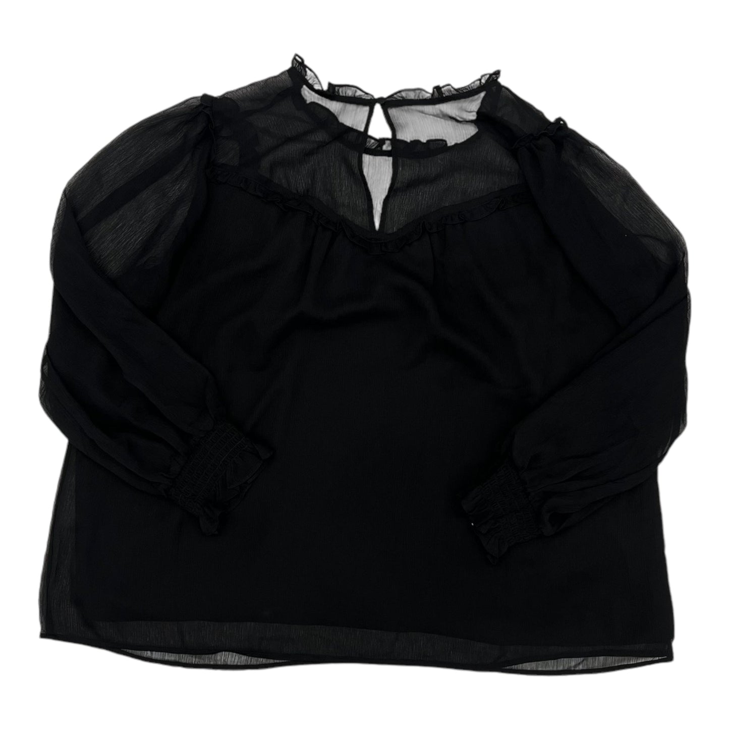 Blouse Ls By Torrid In Black, Size:1X