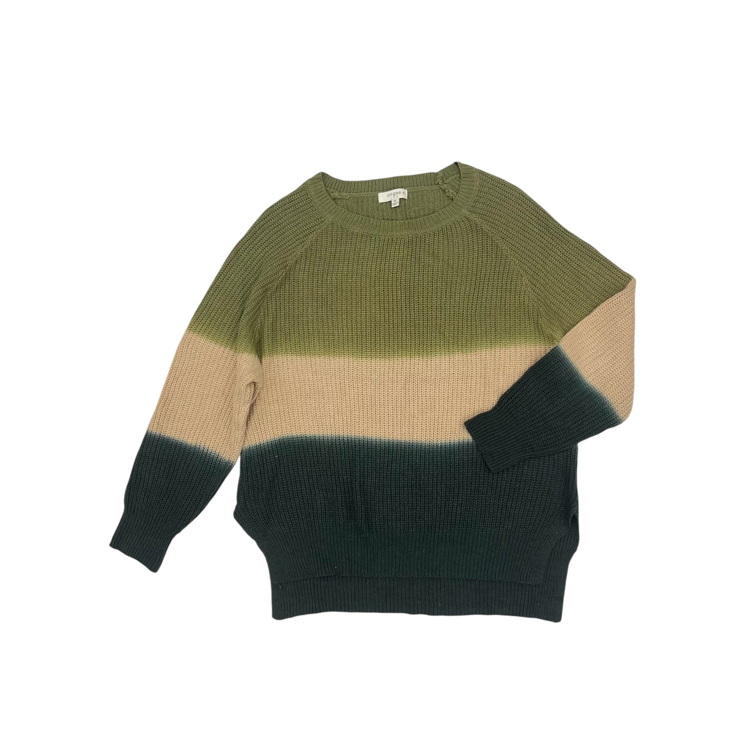 Sweater By Umgee In Green & Tan, Size:1X